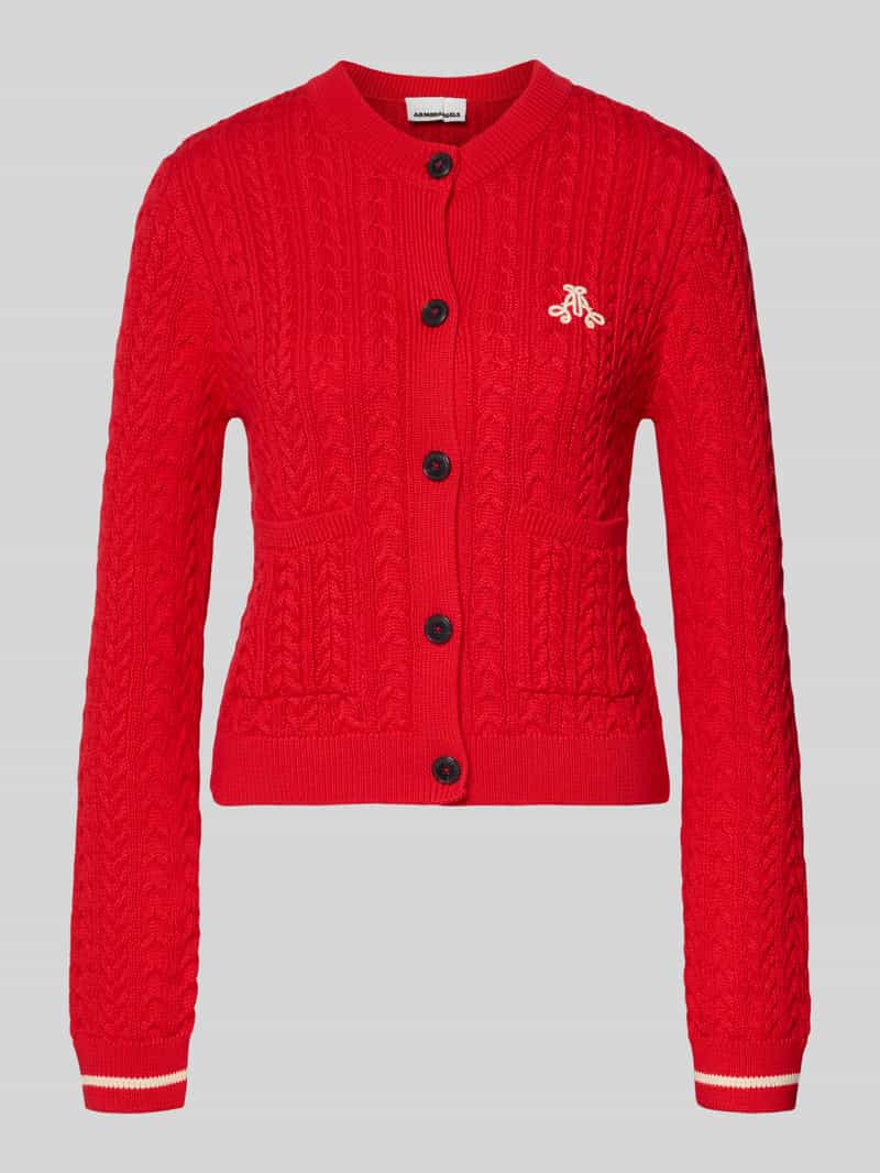 ARMEDANGELS Slim fit gebreid jack van puur katoen model 'JULIAANAS CABLE'