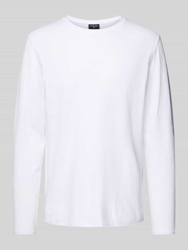 Strellson Shirt met lange mouwen en geribde ronde hals model 'Colin'
