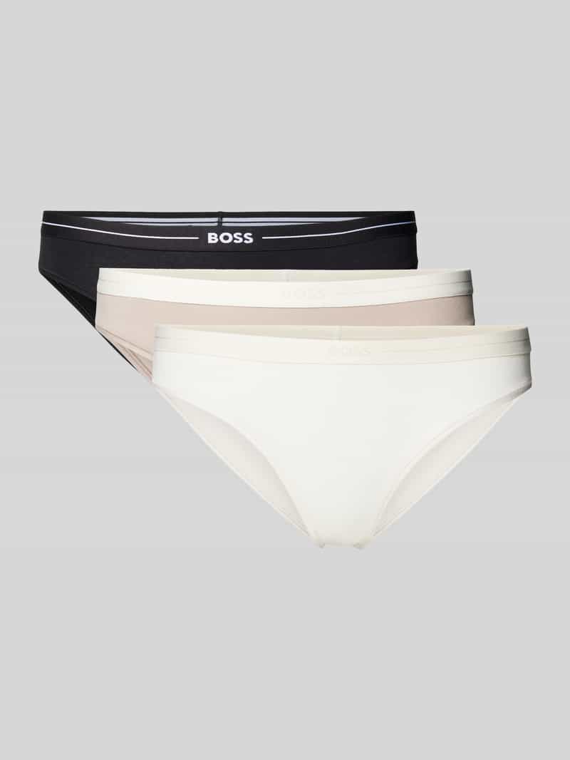 Boss Slip met elastische band met label in een set van 3 stuks