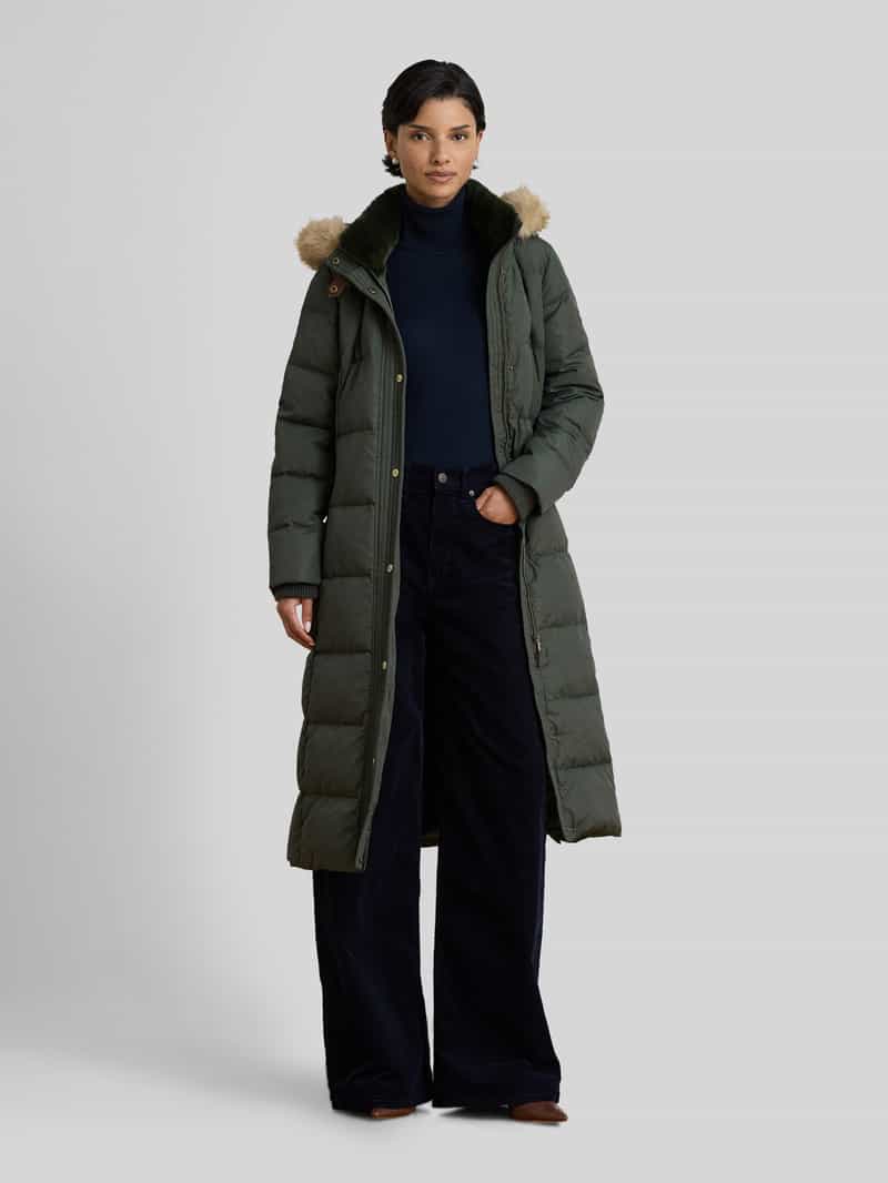 Lauren Ralph Lauren lange donsjas met afneembare capuchon