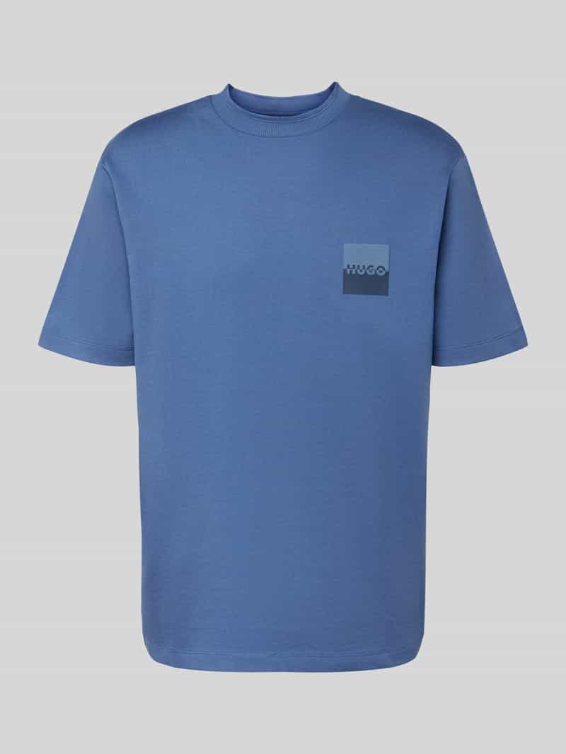 HUGO T-shirt met labelprint model 'Dusplito'