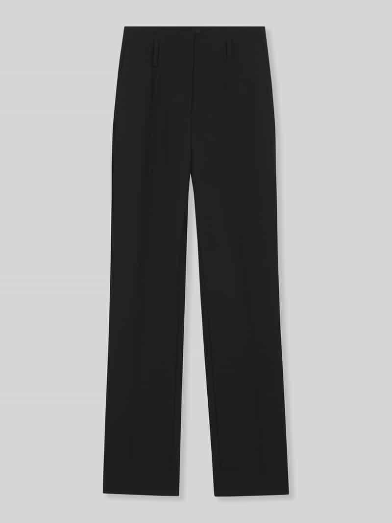 Boss High waist stoffen broek van wol met zijsplit