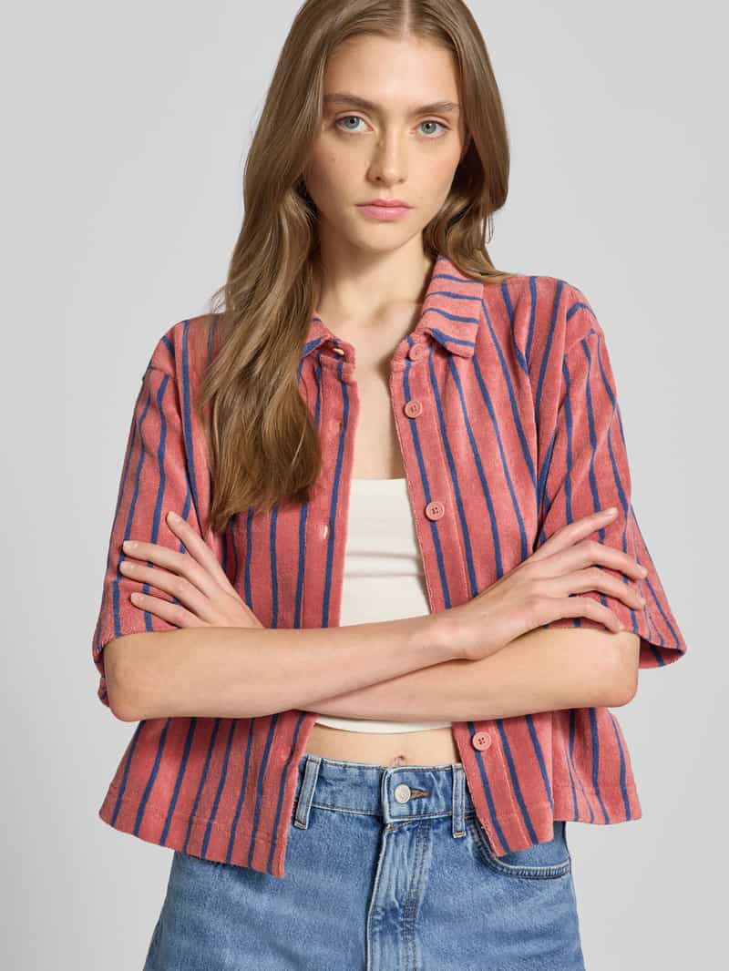 Marc O'Polo DENIM T-shirt met doorknoopsluiting