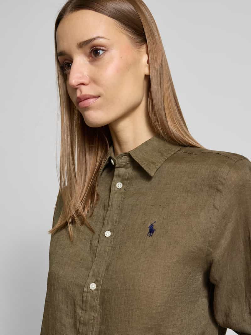 Polo Ralph Lauren Loose fit overhemdblouse van puur linnen met knoopsluiting
