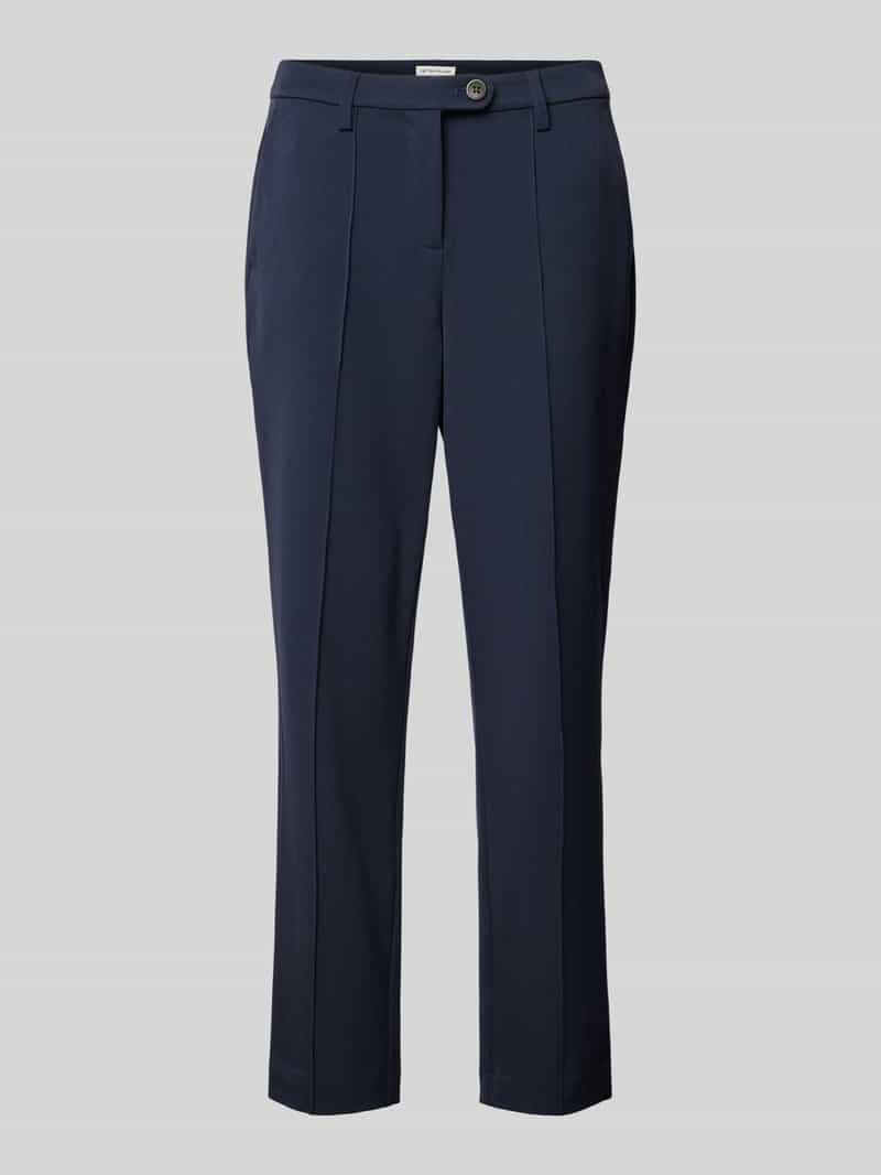 Tom Tailor Straight leg stoffen broek met bandplooien