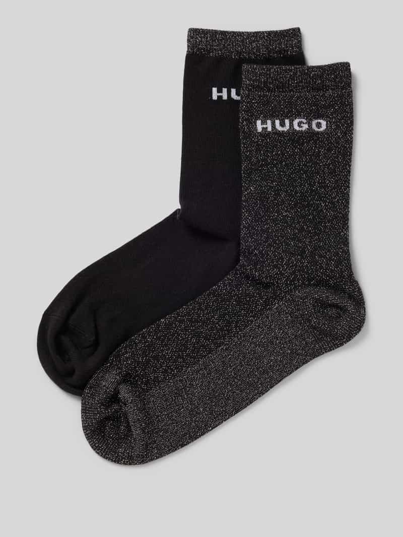 HUGO Sokken van katoenmix in een set van 2 paar model 'SHINY'