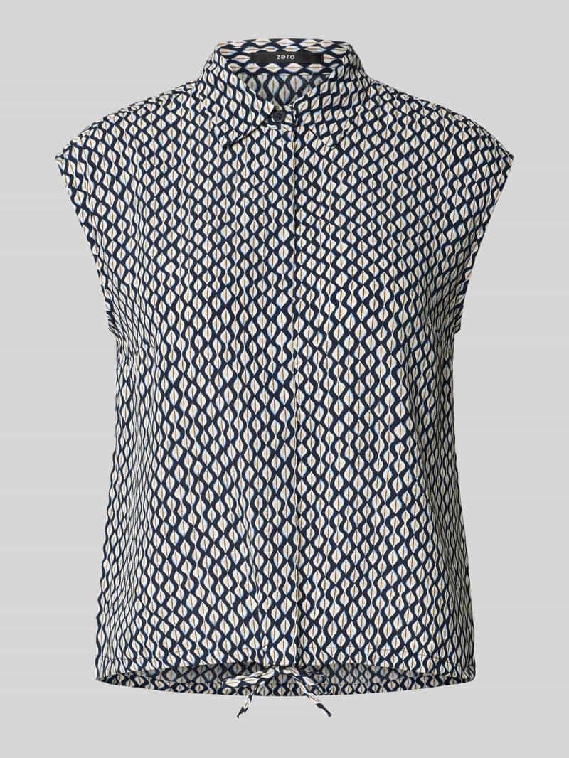 Zero Slim fit blouseshirt met platte kraag