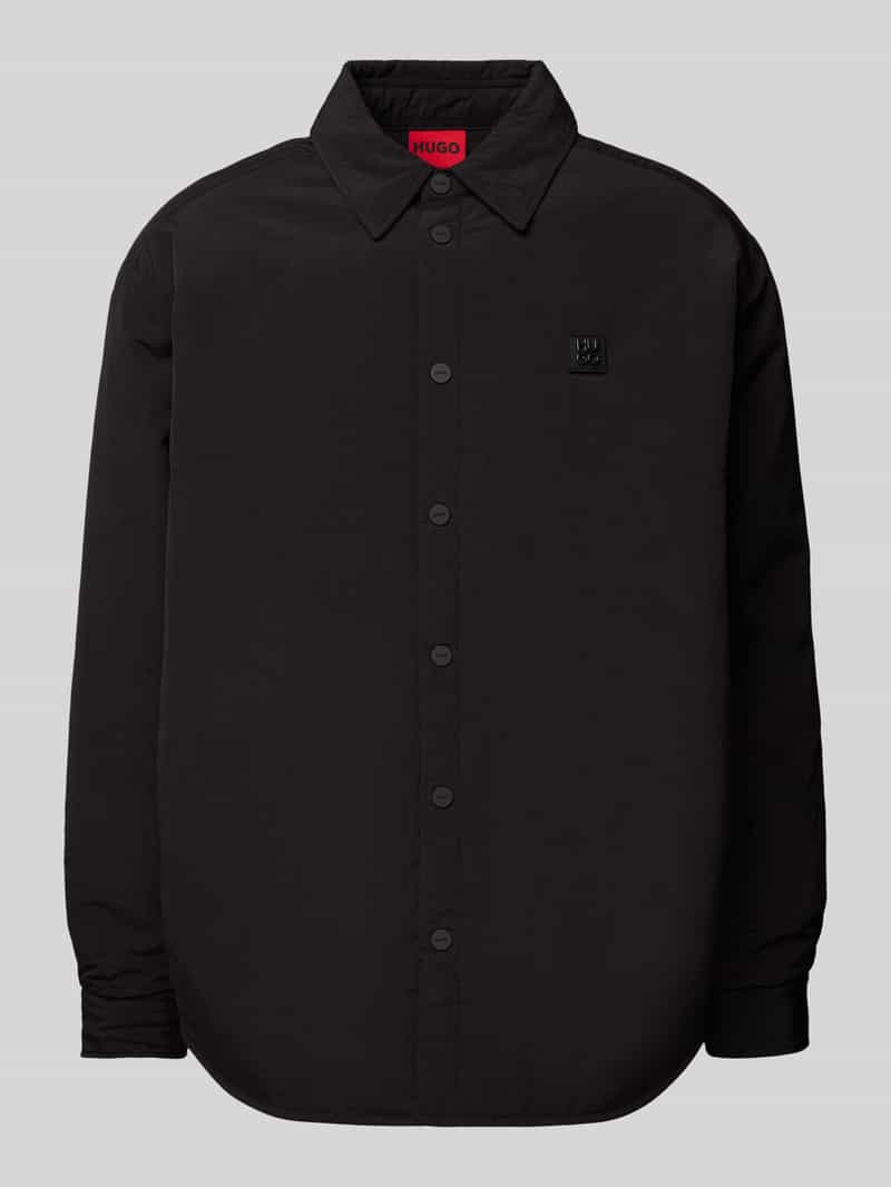 HUGO Regular fit overhemdjack met labelpatch model 'Ellisoe'