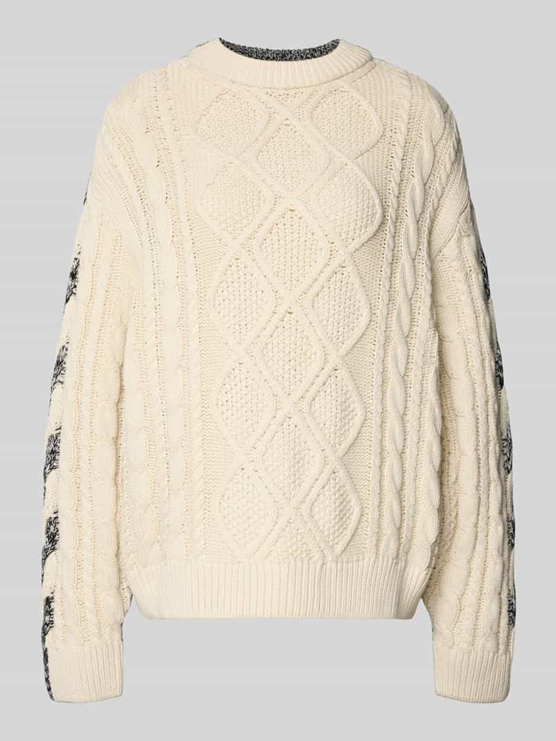 Jake*s Casual Oversized pullover van puur katoen in gebreide look