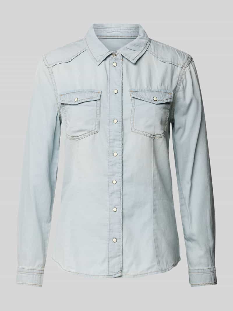 Only Shaped fit jeansblouse met contrastnaden model 'ALEXA'