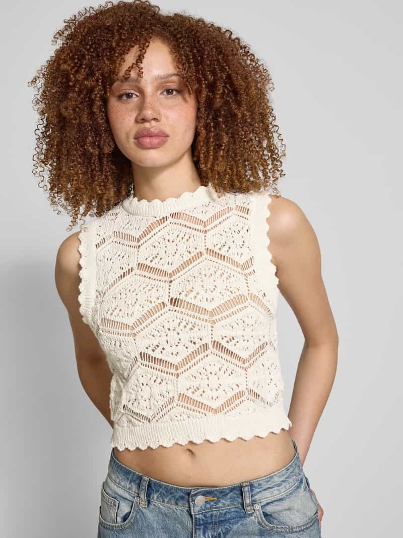 Only Regular fit tricottop van katoenmix model 'FRIDA LIFE'