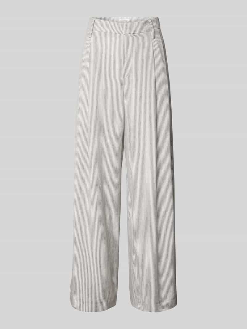 Daydream Wide leg stoffen broek met bandplooien model 'Washington'