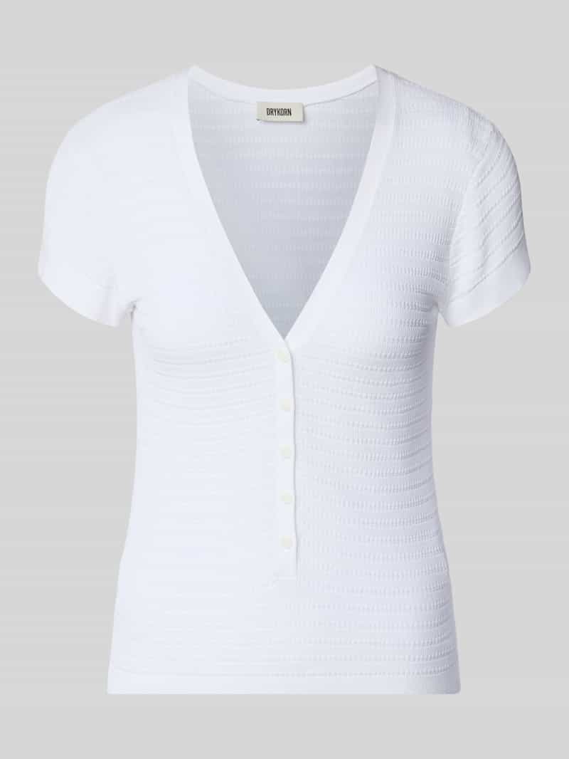 drykorn Gebreid shirt met knoopsluiting model 'ALKUNA'