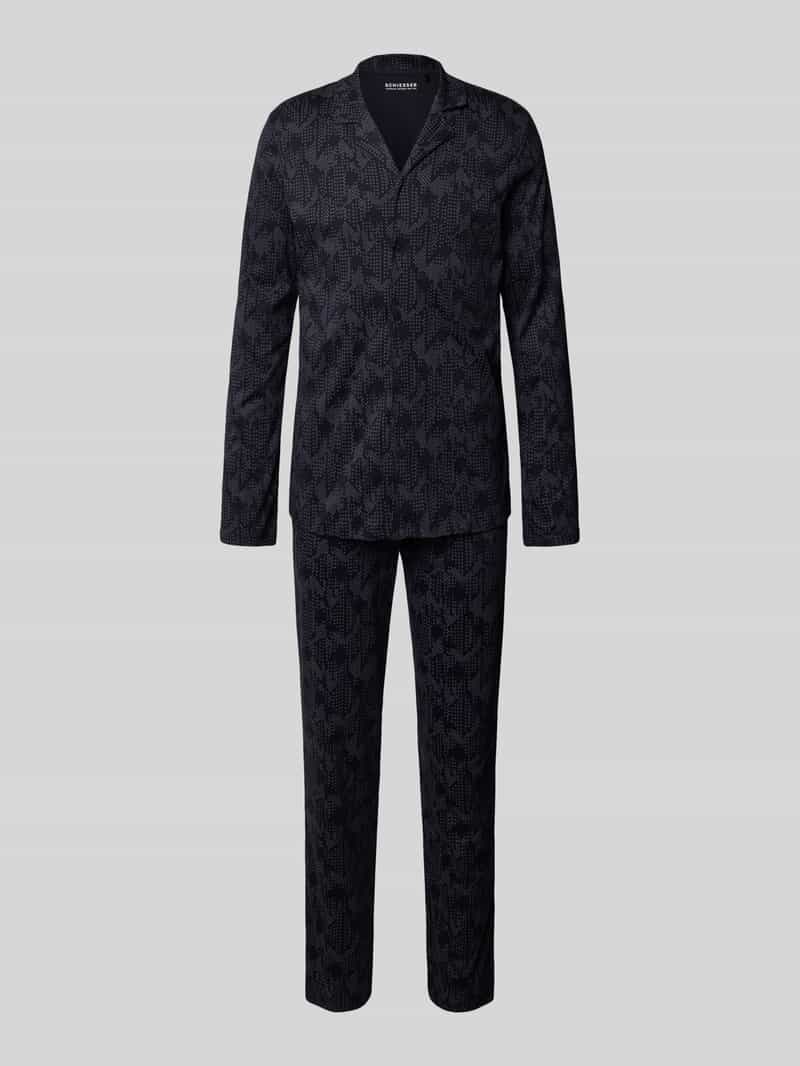 Schiesser Pyjama met structuurmotief