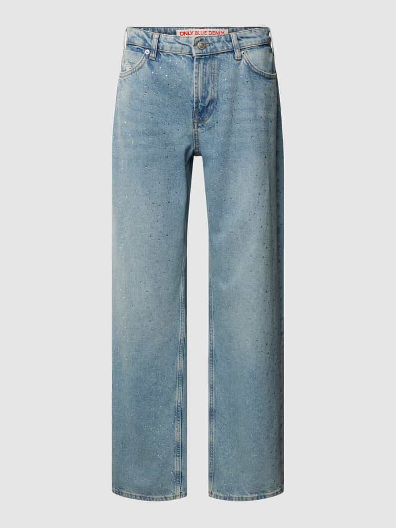 Only Wide fit jeans met all-over siersteentjes model 'COBAIN'