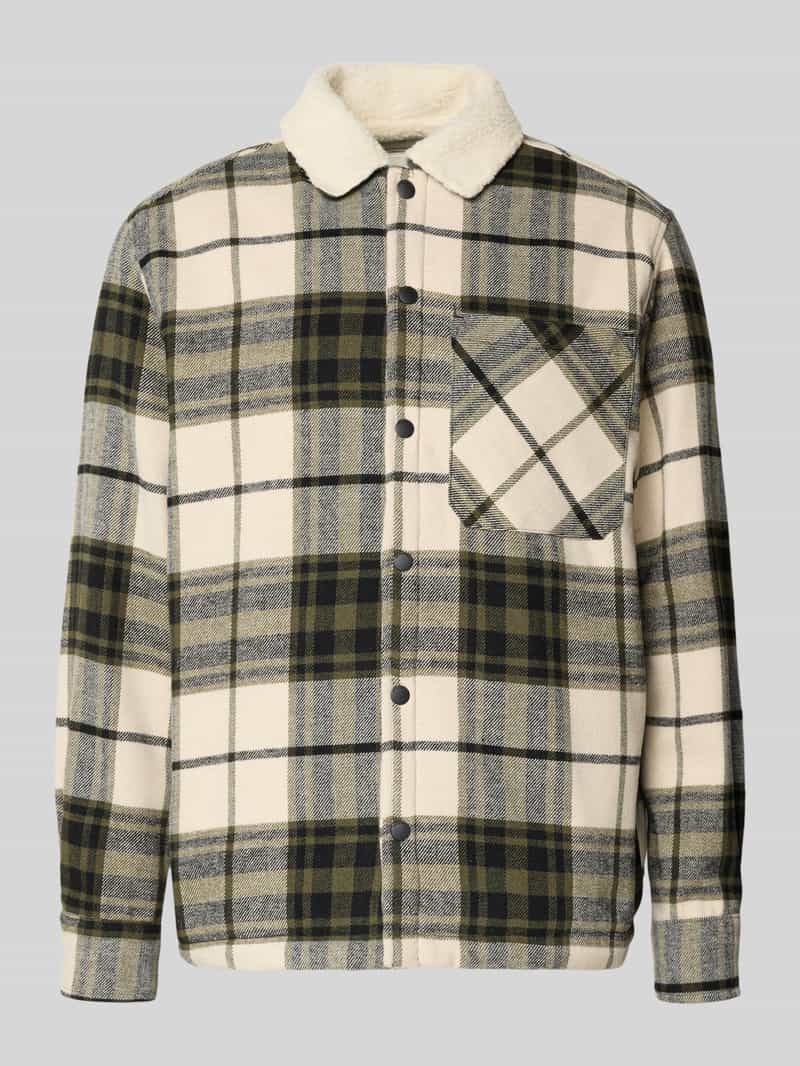 jack & jones Regular fit overhemdjack met voering van teddybont model 'ZAC'