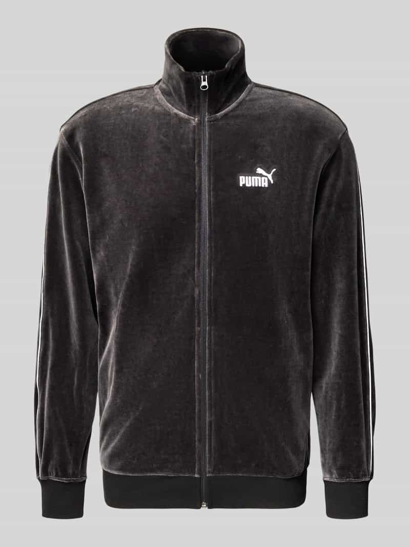 PUMA PERFORMANCE Sweatjack van suède met labelstitching