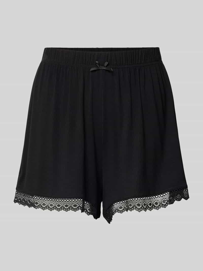 CCDK Copenhagen Loose fit korte pyjamabroek met kant model 'Kimmy'
