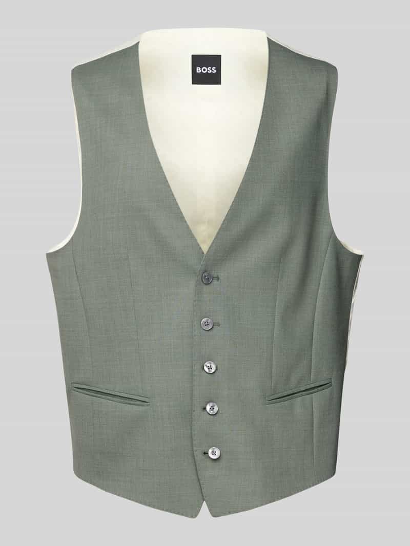 Boss Gilet met paspelzakken model 'Jasper'