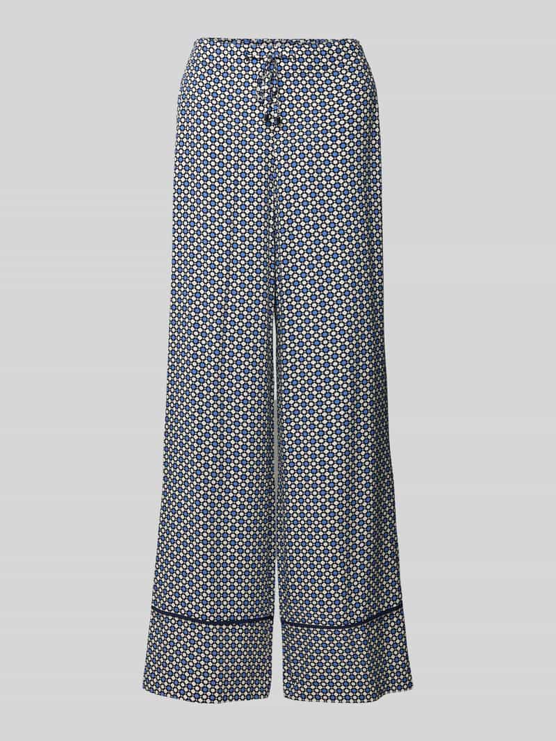 Christian Berg Woman Wide leg stoffen broek met steekzakken