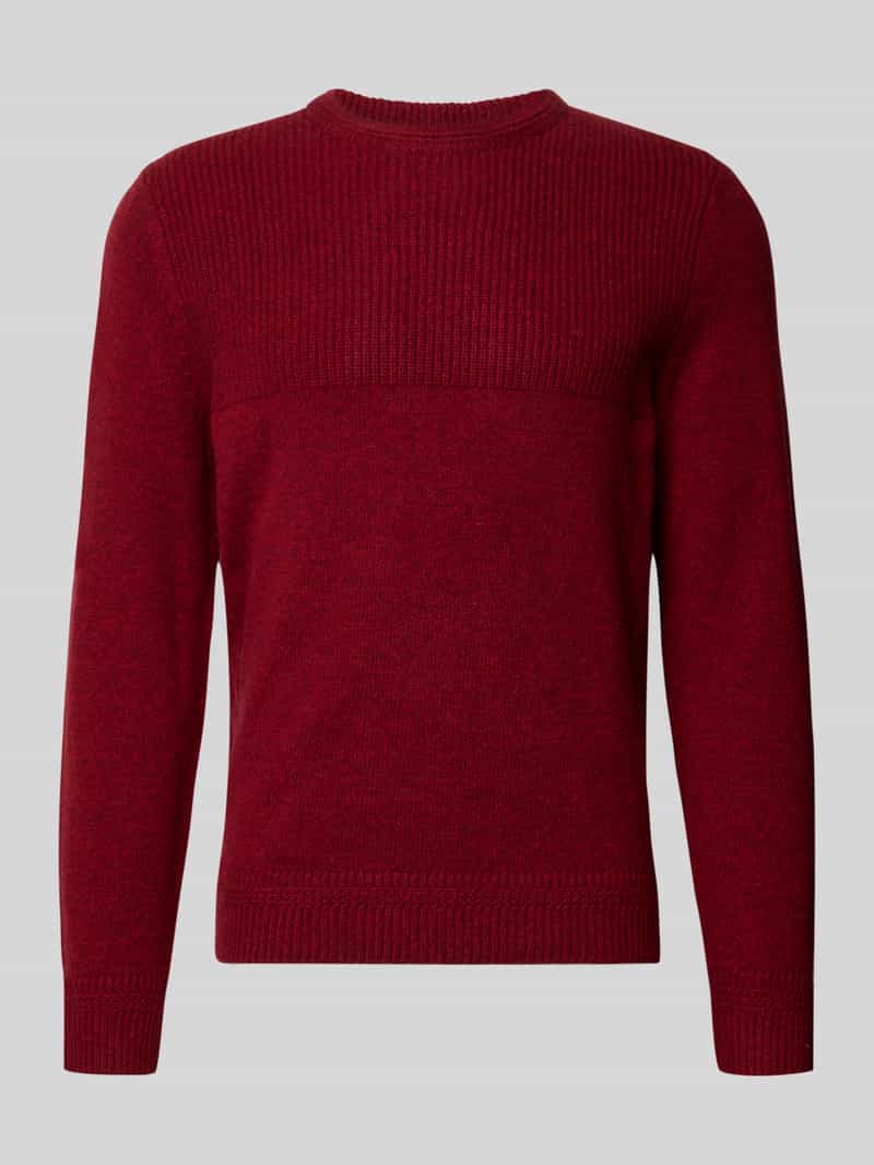 BRAX Gebreide pullover met ribboorden model 'Rick'