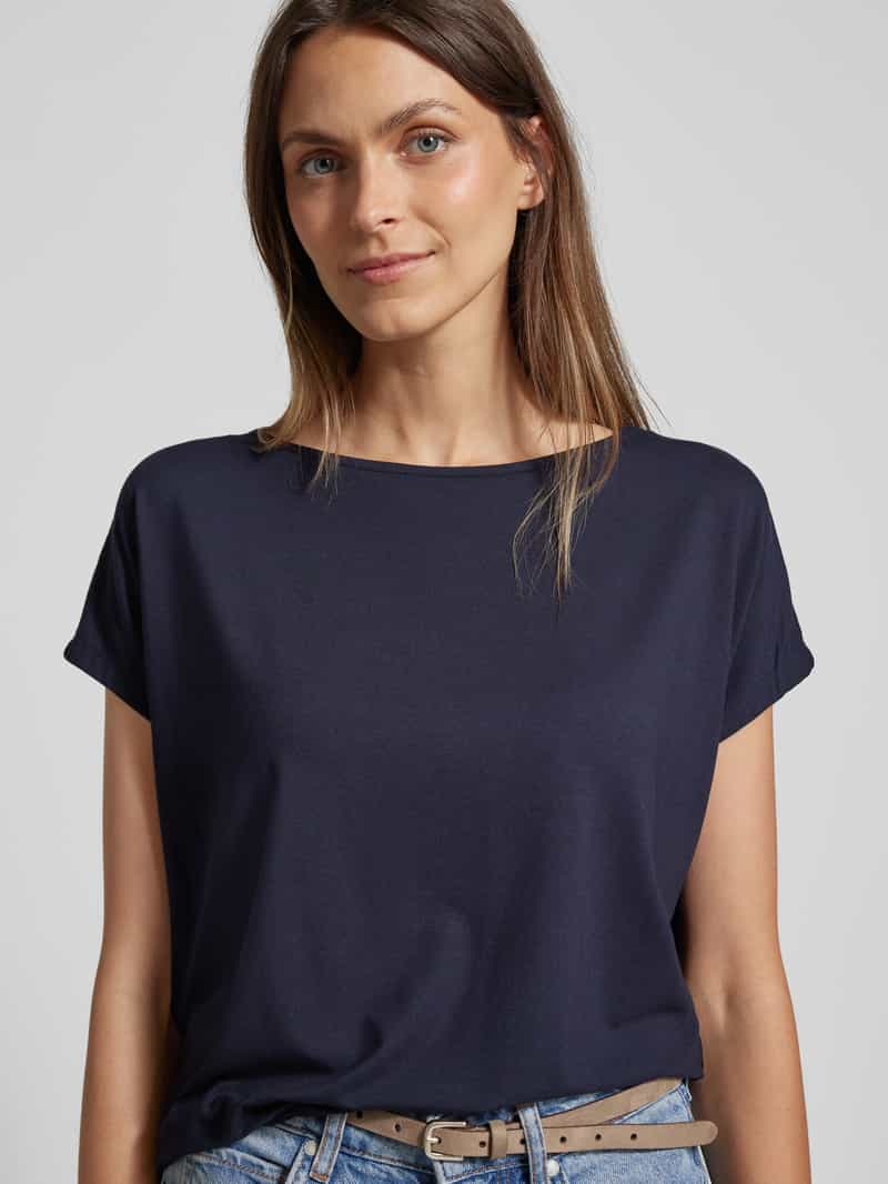 s.Oliver RED LABEL T-shirt van viscosemix met ronde hals