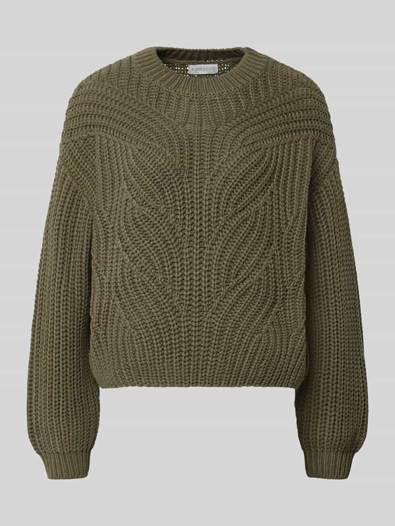 Apricot Gebreide pullover met ronde hals