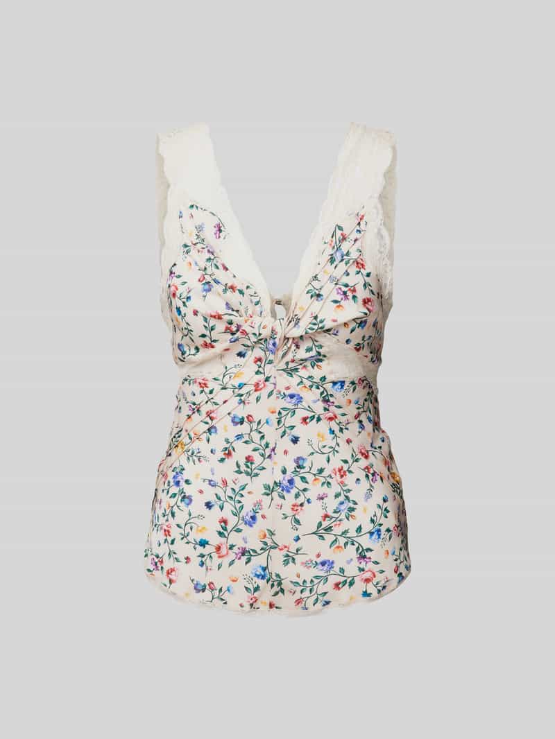 Tanktop met bloemenmotief