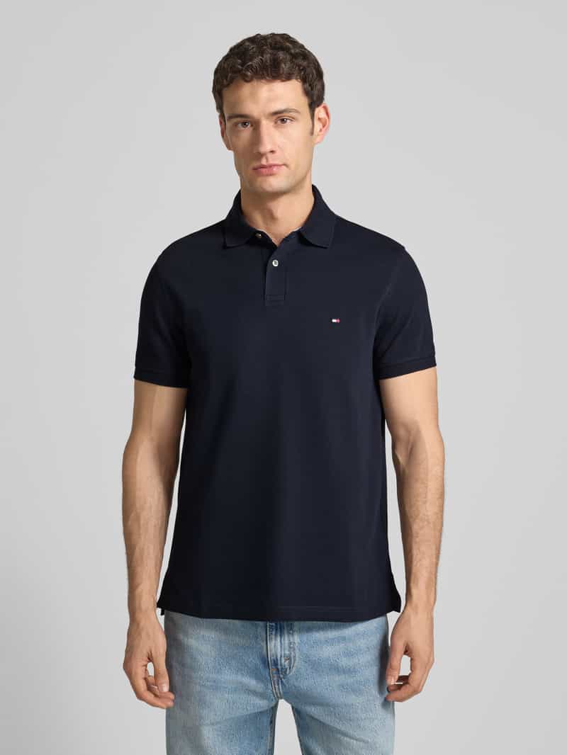 Tommy Hilfiger Slim fit poloshirt van piqué blauw, foto 4