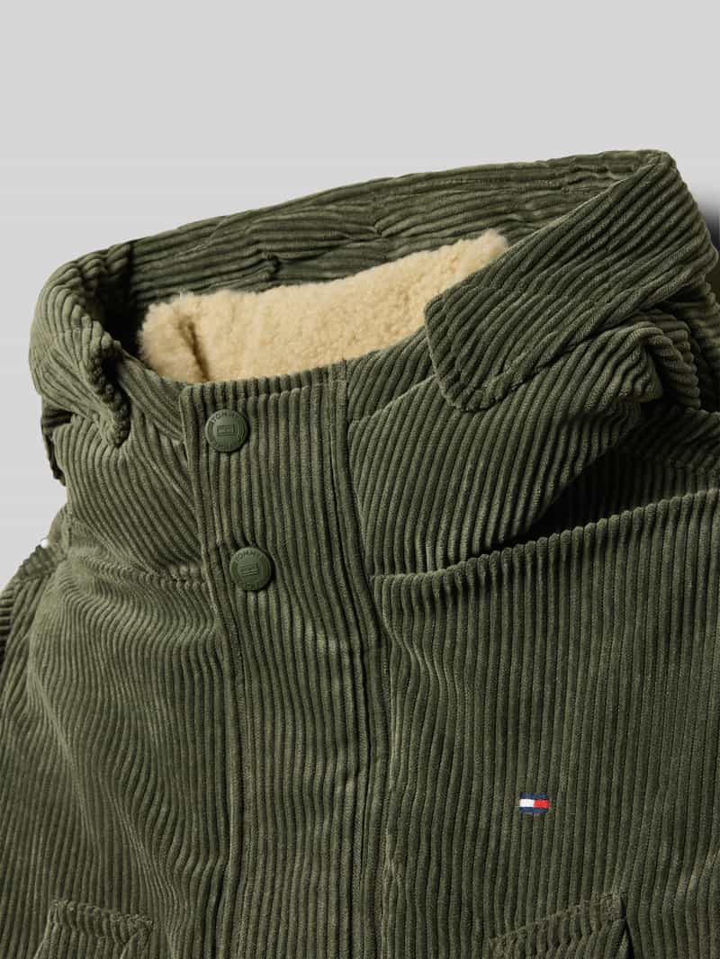 Tommy Hilfiger Teens Regular fit parka met capuchon model 'CORDUROY'