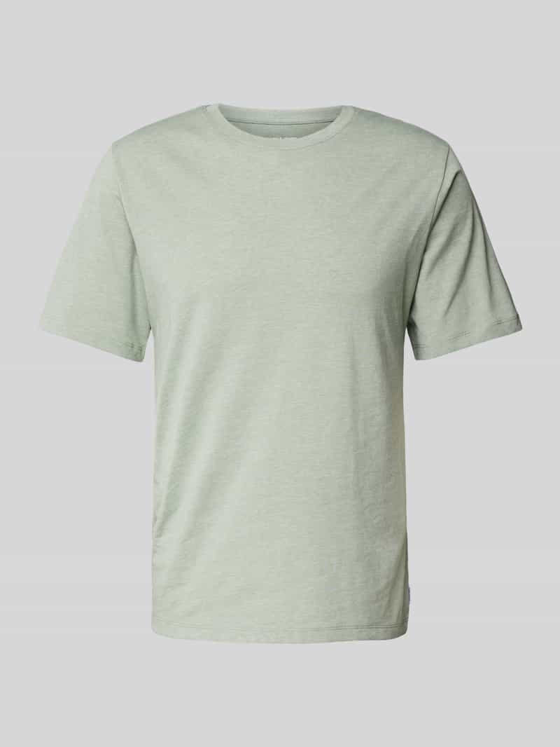 jack & jones T-shirt met geribde ronde hals