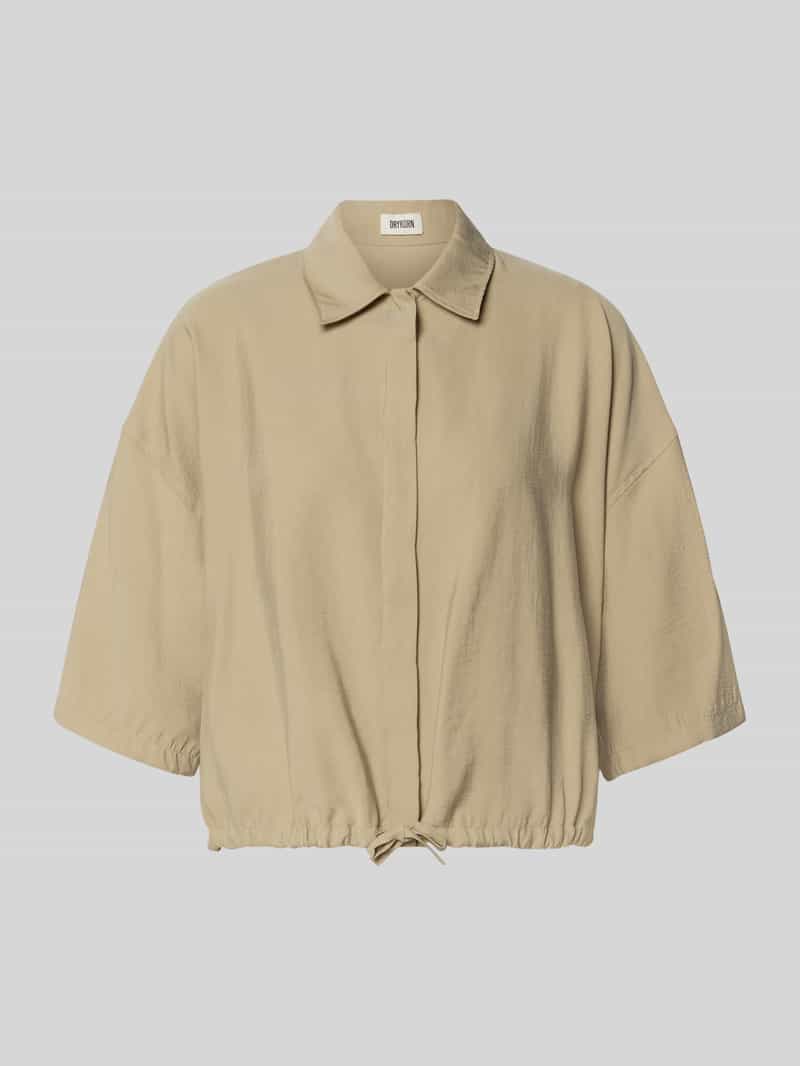 DRYKORN Bluse mit Kordelzug am Saum Modell 'LAINAY' in Sand, Größe 34 208328434
