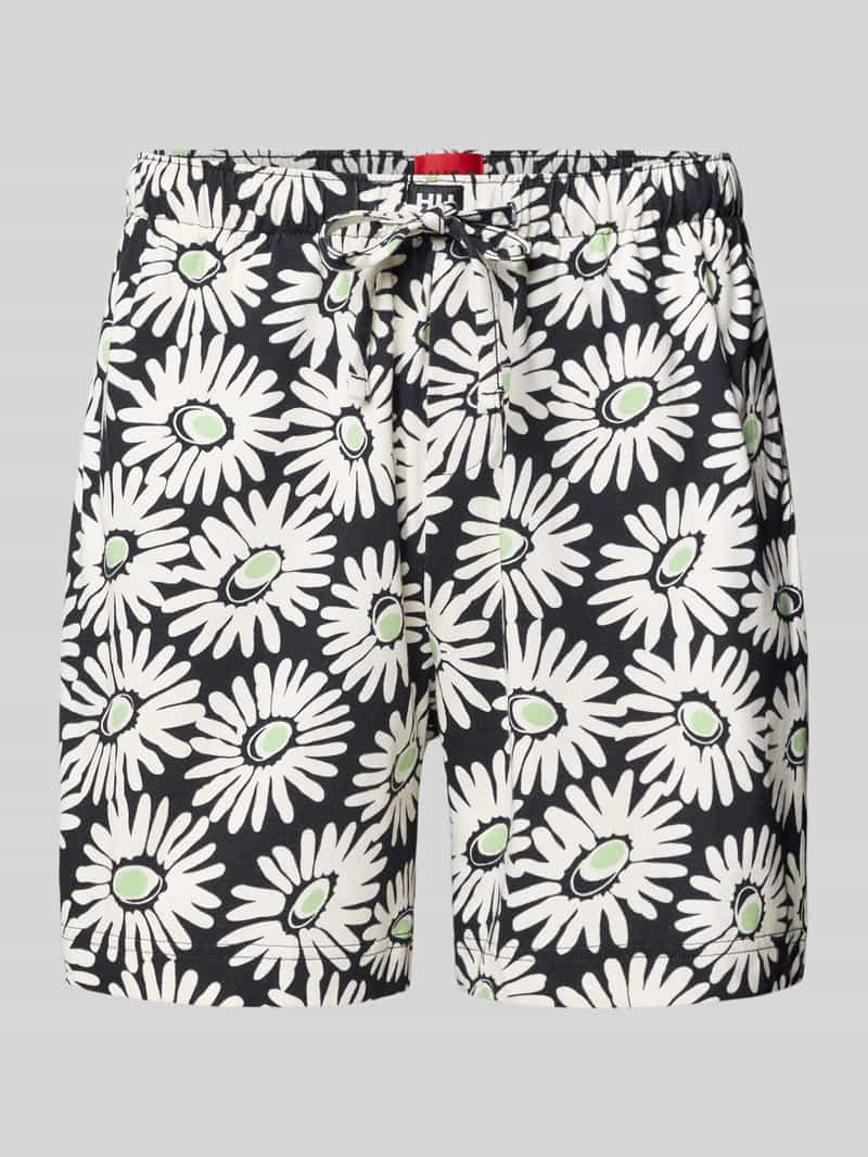 HUGO Regular fit sweatshorts met labelpatch model 'DAZZY'
