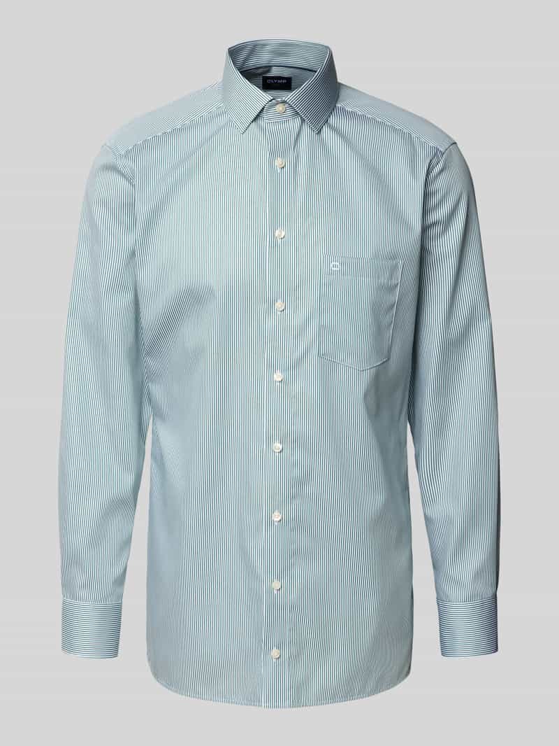 Olymp Slim fit zakelijk overhemd met borstzak model 'Global'