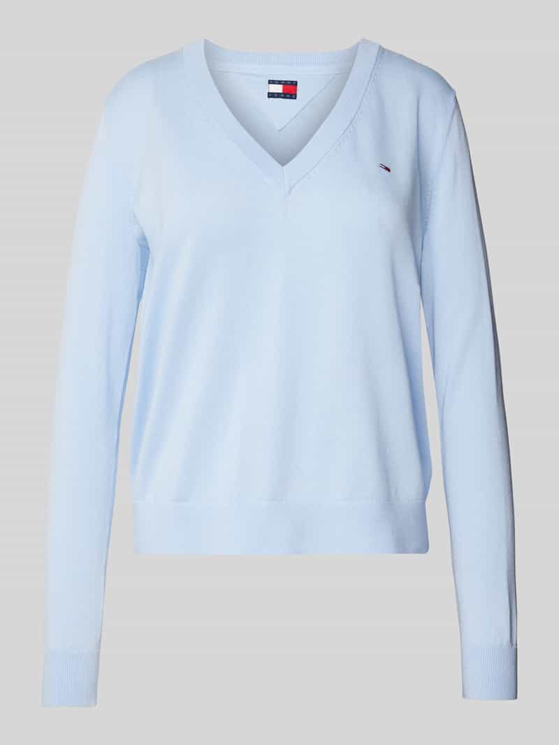 Tommy Jeans Gebreide pullover met labelstitching