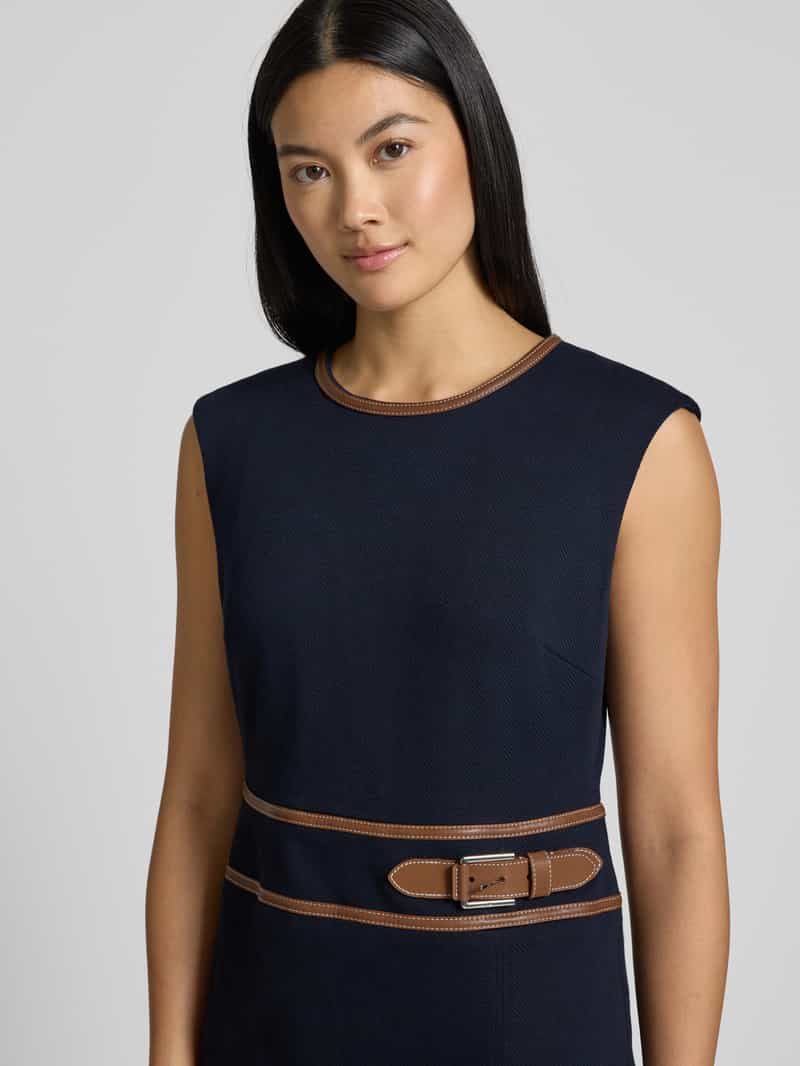 Lauren Ralph Lauren Knielange kokerjurk met ronde hals model 'KIRENA'