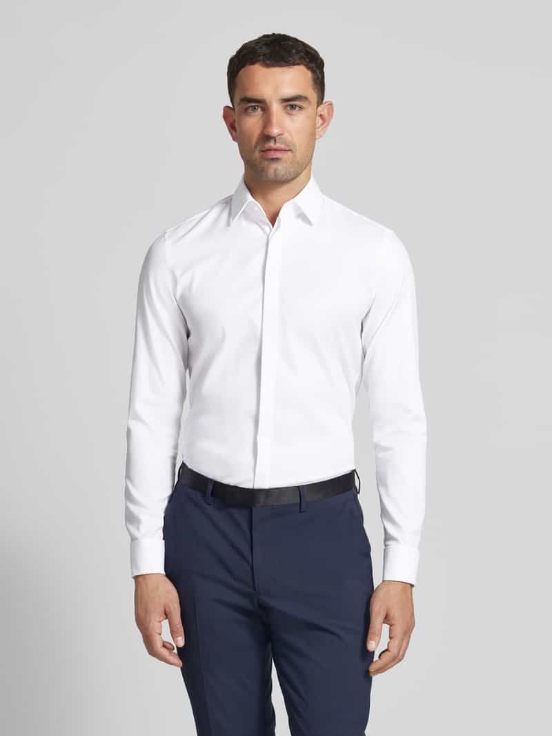 Super slim fit smokingoverhemd met kentkraag Jake*s