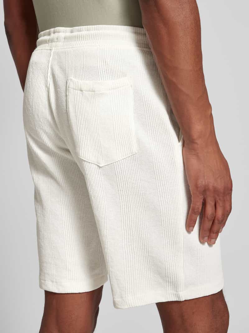 MCNEAL Korte regular fit broek met structuurmotief