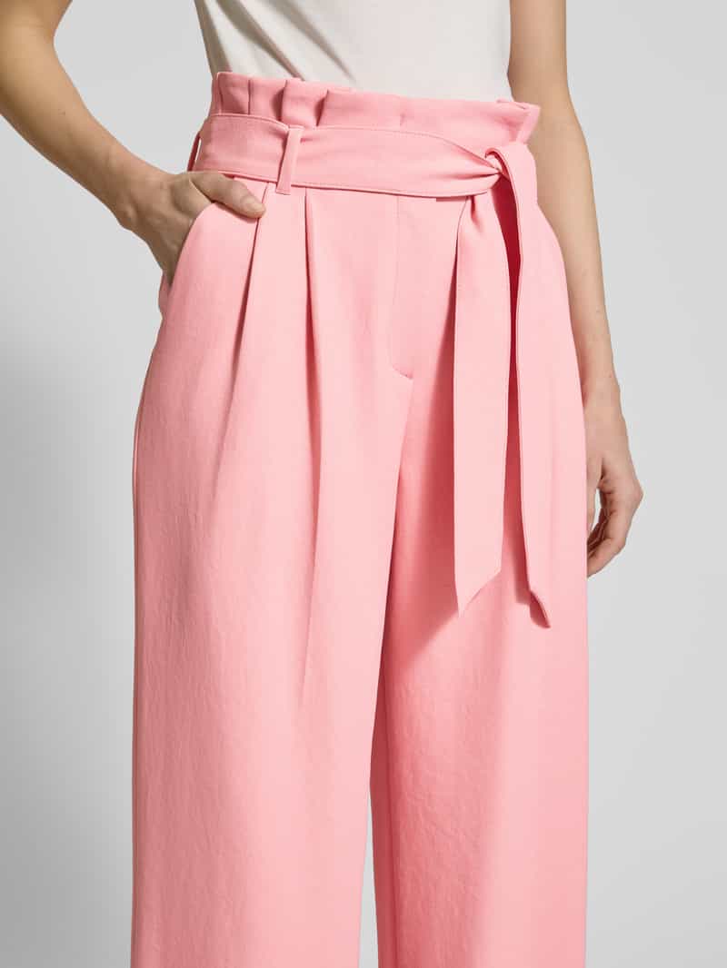 Marc Cain Wide leg stoffen broek met bandplooien