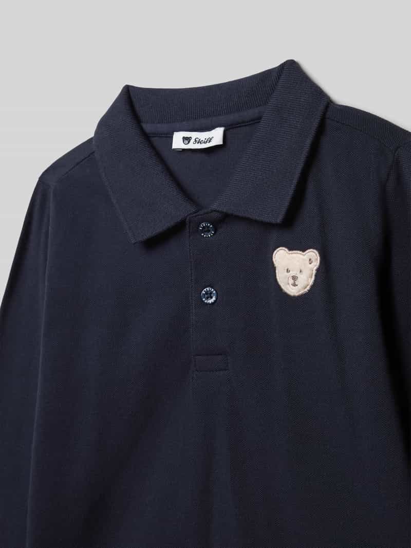Steiff Regular fit shirt met lange mouwen en logostitching