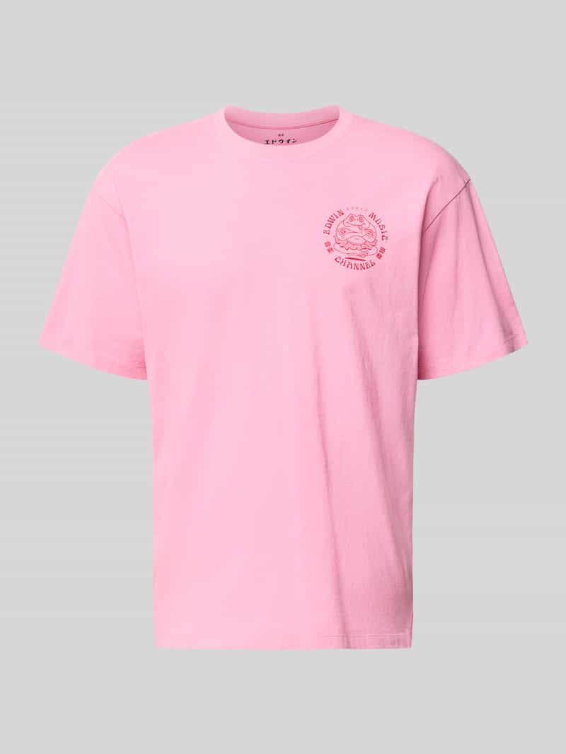 T-shirt van 100% Katoen Model 'MUSIC CHANNEL'