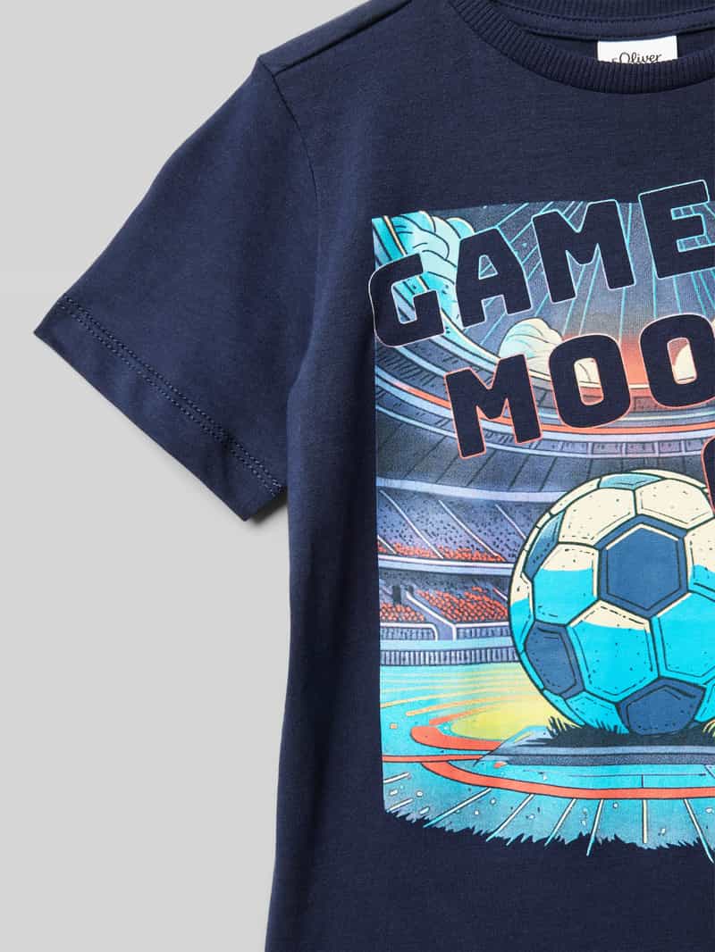 s.Oliver RED LABEL Regular fit T-shirt van puur katoen met motiefprint