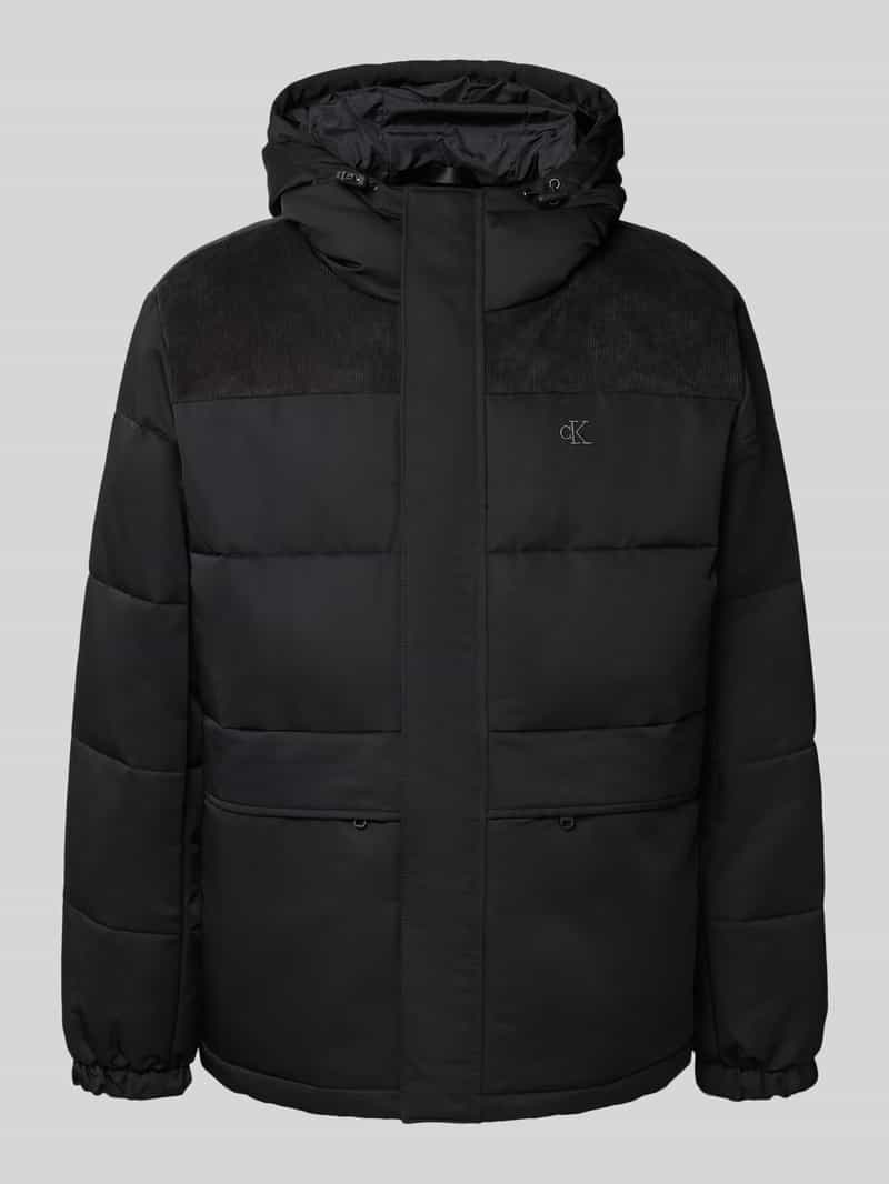 Calvin Klein Jeans Gewatteerd jack met blinde ritssluiting en labelstitching