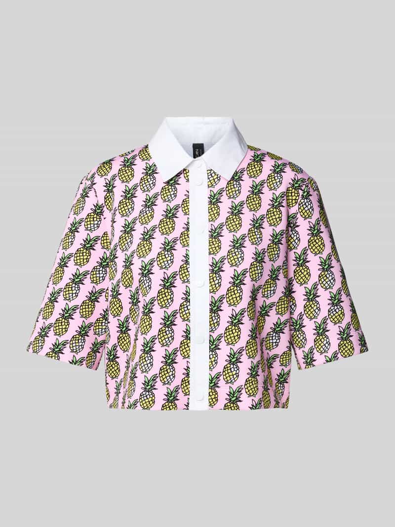 Marc Cain Korte blouse met kentkraag
