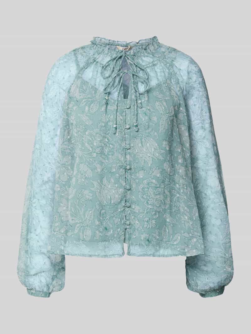 Only Loose fit chiffon blouse met all-over motief model 'ELIZA LIFE'