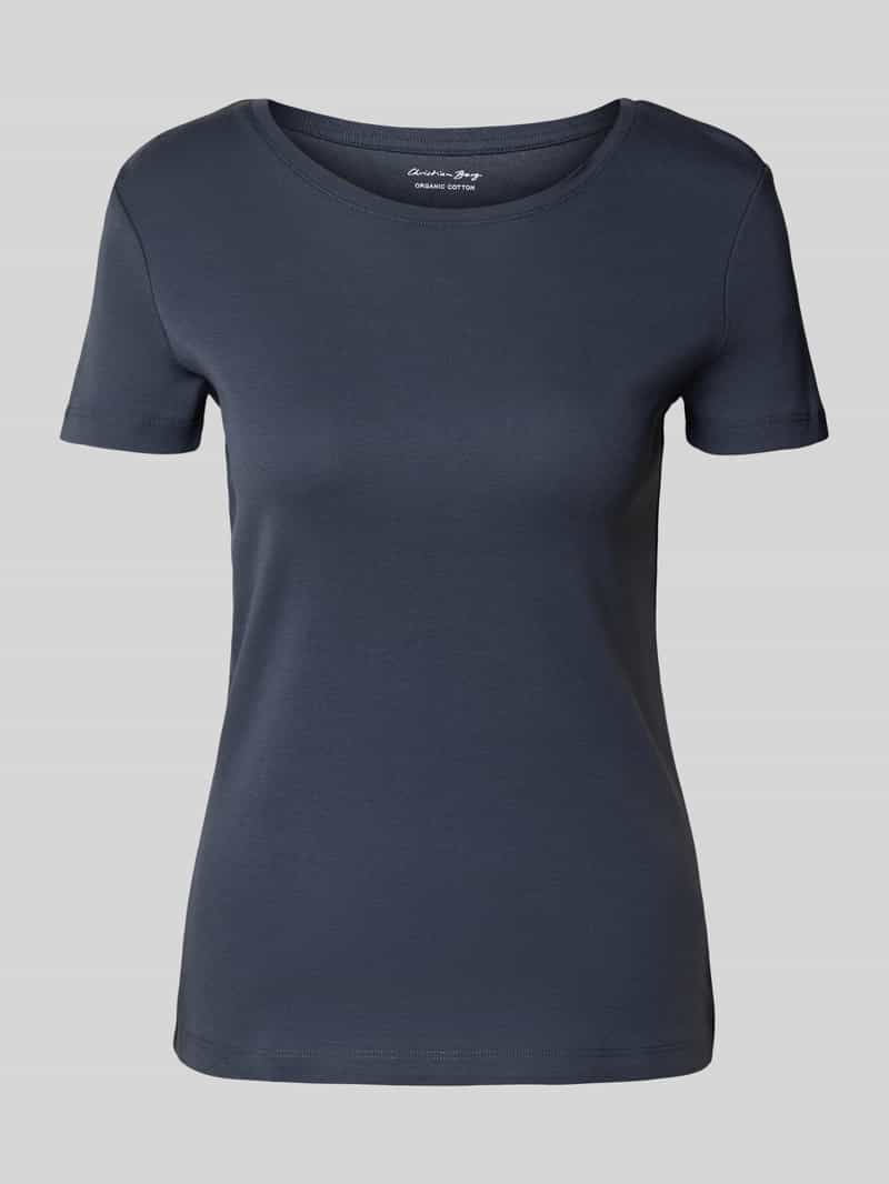 Christian Berg Woman T-shirt met geribde ronde hals