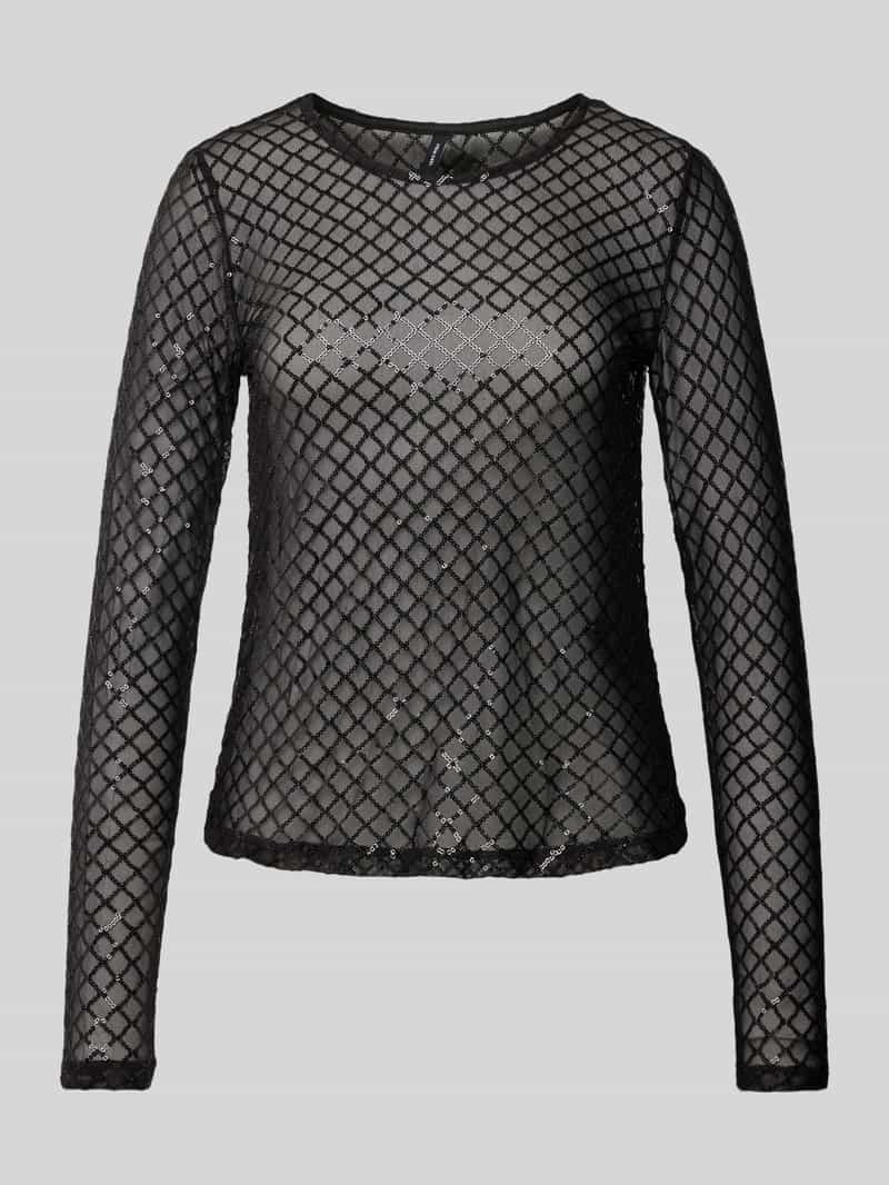 Vero Moda Regular fit shirt met lange mouwen en pailletten model 'SAFINA'