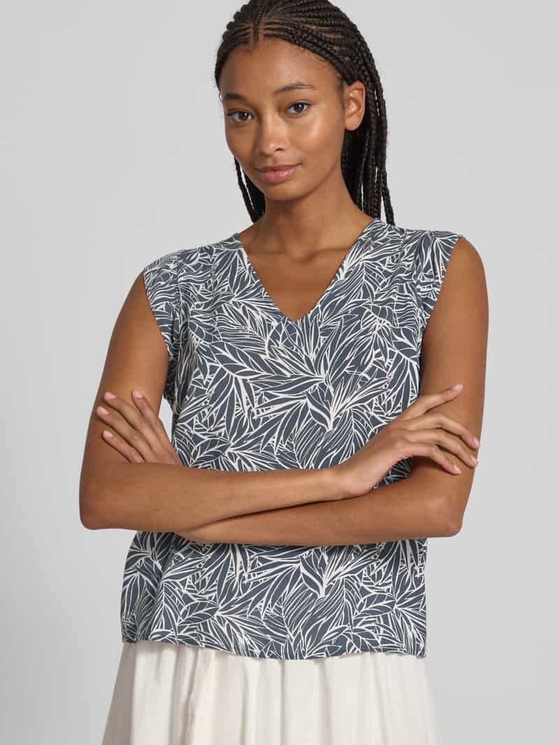 Pieces Regular fit blousetop met V-hals model 'NYA'