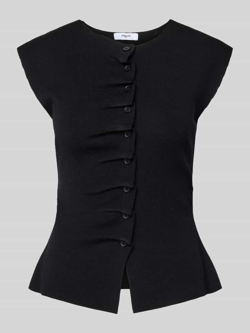 SUNCOO PARIS Gebreid shirt met ruches model 'PAGNI'