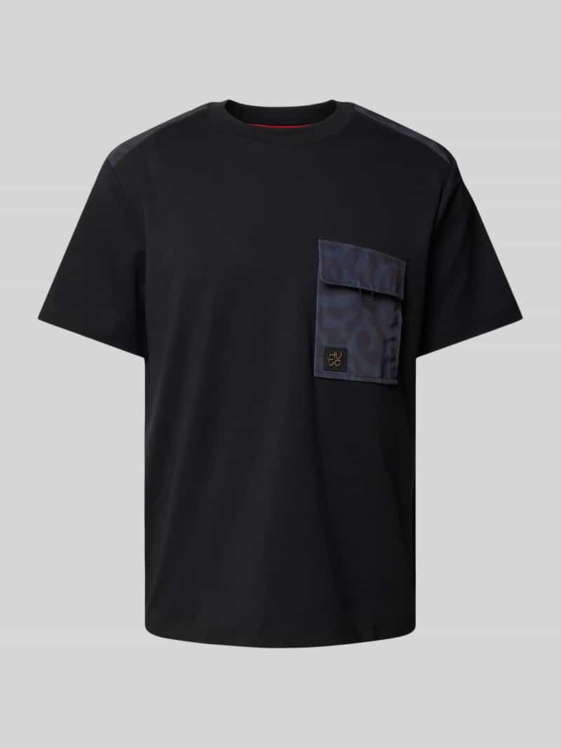 HUGO T-shirt met labelpatch model 'Dabieno'